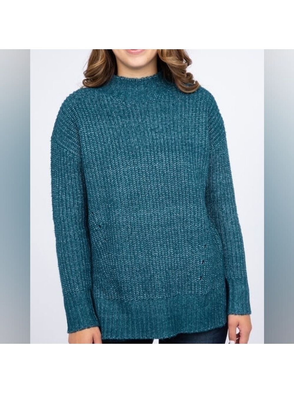 4X • Warehouse One • Mock Neck Tunic Sweater
